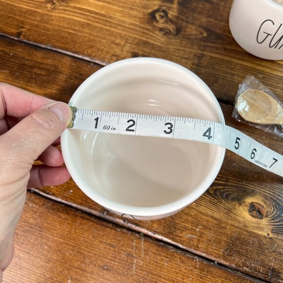 Rae Dunn Artisan Collection Salsa & Guac Ceramic Bowls With Wooden Spoons - Picture 4 of 12